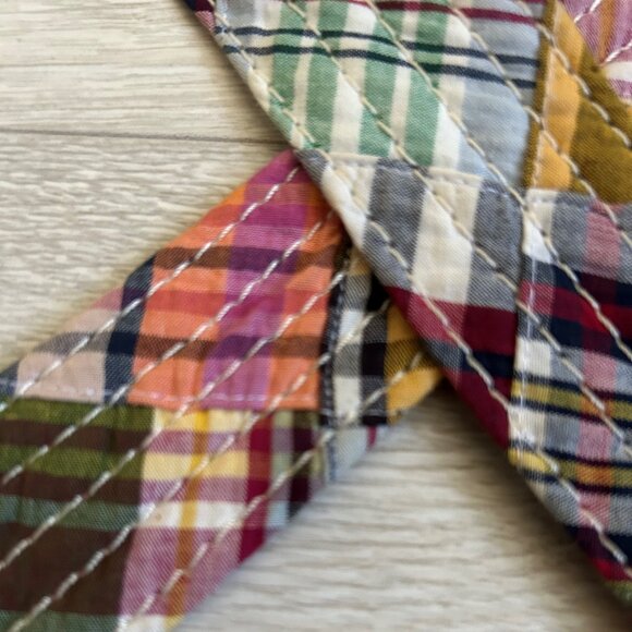 J. Crew Colorful Preppy Madras Plaid Patchwork Quilt Belt - Picture 15 of 16